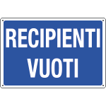 [3112] 3112 - Cartello informazione RECIPIENTI VUOTI
