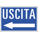 [3155] 3155 - Cartello informazione USCITA freccia sinistra