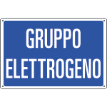 [3172] 3172 - Cartello informazione GRUPPO ELETTROGENO