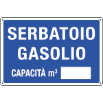 [3195] 3195 - Cartello informazione SERBATOIO GASOLIO
