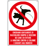 [3329] 3329 - cartello "CHIEDIAMO GENTILMENTE DI RACCOGLIERE "