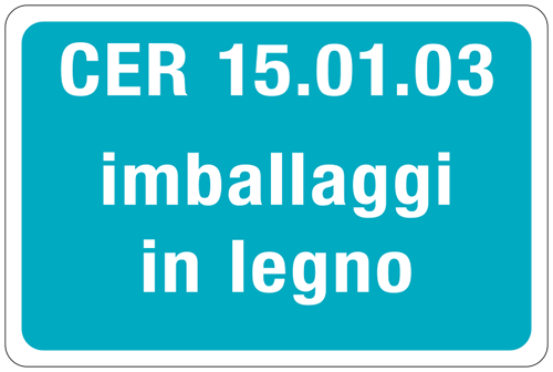 [3404] 3404 - cartello alluminio rifiuti speciali CER 15.01.03