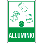 [3503] 3503 - cartello rifiuti "ALLUMINIO"