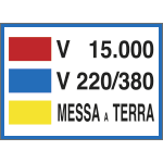 [3781] 3781 - Cartello V.15000- V.220/380-MESSA A TERRA