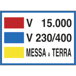 [3786] 3786 - Cartello V.15000- V.230/400-MESSA A TERRA