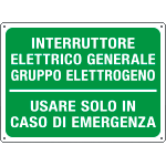[4838] 4838 - Cartello informazione INTERR.GEN.GRUPPO ELETTROGEN