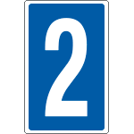 [8652] 8652 - Cartello numero 2 per contrassegnare