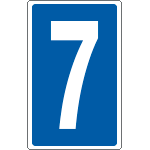 [8657] 8657 - Cartello numero 7 per contrassegnare