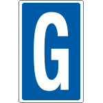 [8667] 8667 - Cartello lettera G per contrassegnare