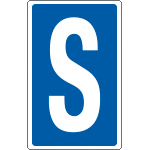 [8676] 8676 - Cartello lettera S per contrassegnare