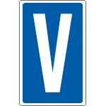 [8679] 8679 - Cartello lettera V per contrassegnare