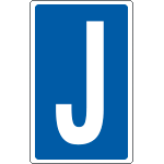 [8681] 8681 - Cartello lettera J per contrassegnare