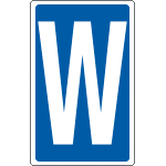 [8683] 8683 - Cartello lettera W per contrassegnare