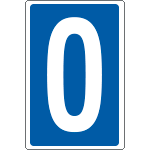 [8900] 8900 - Cartello numero o lettera 0 per contrassegnare
