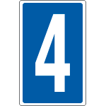 [8904] 8904 - Cartello numero 4 per contrassegnare