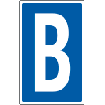 [8912] 8912 - Cartello lettera B per contrassegnare