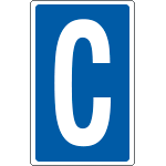 [8913] 8913 - Cartello lettera C per contrassegnare