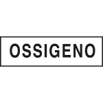 [9736] 9736 - Etichetta adesiva fondo bianco OSSIGENO