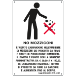 [31218] 31218 - cartello "VIETATO L'ABBANDONO NELL'AMBIENTE DI MOZZICONI.....