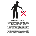 [31219] 31219 - cartello "VIETATO L'ABBANDONO SUL SUOLO E NELLE ACQUE DI MOZZICONI....
