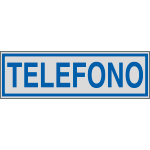 [96661] 96661 - Etichette argento TELEFONO