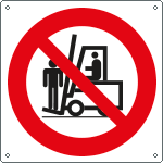 [1326KS] 1326KS - Etichetta adesiva divieto salire sulle forche