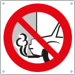 [1337W] 1337W - Cartello divieto tenere acceso il motore