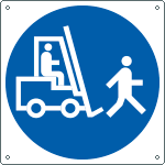 [1360Y] 1360Y - Cartello obbligo carrello a passo d'uomo