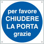[1368X] 1368X - Cartello obbligo chiudere la porta