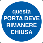 [1369X] 1369X - Cartello obbligo questa porta deve