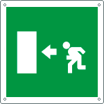 [15154X] 15154X - Cartello uscita di emergenza sinistra