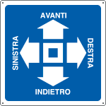 [15173Z] 15173Z - Cartello informazione indietro avanti sinistra destra