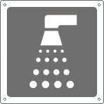 [15646W] 15646W - Cartello informazione doccia