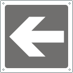 [15658W] 15658W - Cartello informazione freccia direzionale