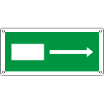 [16026WS] 16026WS - Etichetta adesiva uscita salvataggio freccia destra