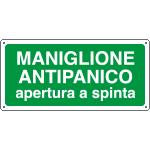 [16123XS] 16123XS - Etichetta adesiva maniglione antipanico apertura