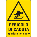 [1768X] 1768X - Cartello pericolo apertura nel suolo....