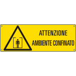 [17840KS] 17840KS - Etichetta adesiva attenzione ambiente confinato