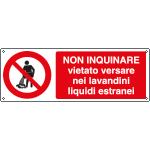 [1842KS] 1842KS - Etichetta adesiva non inquinare versare liquidi