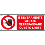 [1898KS] 1898KS - Etichetta divieto oltrepassare questo limite