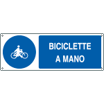 [1975K] 1975K - Cartello obbligo biciclette a mano