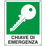 [20132X] 20132X - Cartello chiave di emergenza