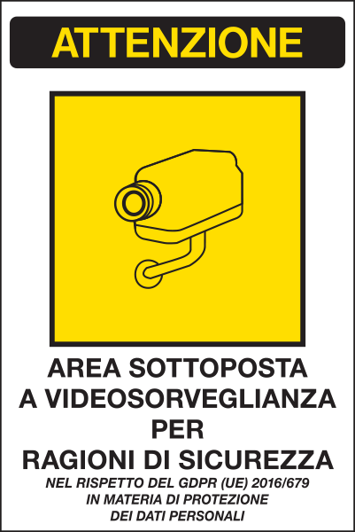 [22168S] 22168S - etichetta per vetri area videosorvegliata