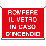 [4850S] 4850S - Etichetta adesiva rompere vetro caso incendio
