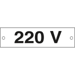 [49107B] 49107B - Cartello alluminio 220 VOLT