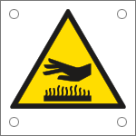 [49650M] 49650M - Cartello alluminio pericolo emissione calore