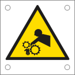 [49654MS] 49654MS - Foglio n.5 etichette autoadesive pericolo trascinamento da rulli