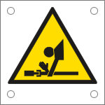 [49656J] 49656J - Cartello alluminio pericolo albero trasmissione