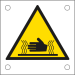 [49669M] 49669M - Cartello alluminio pericolo piastra radiante