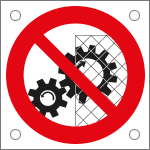 [49711M] 49711M - Cartello alluminio divieto non rimuovere dispositivo